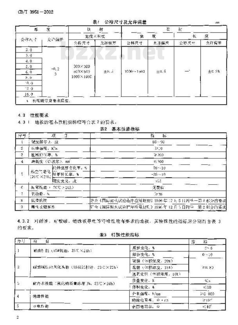 CB/T 3951-2002 船用阻燃橡胶地板
