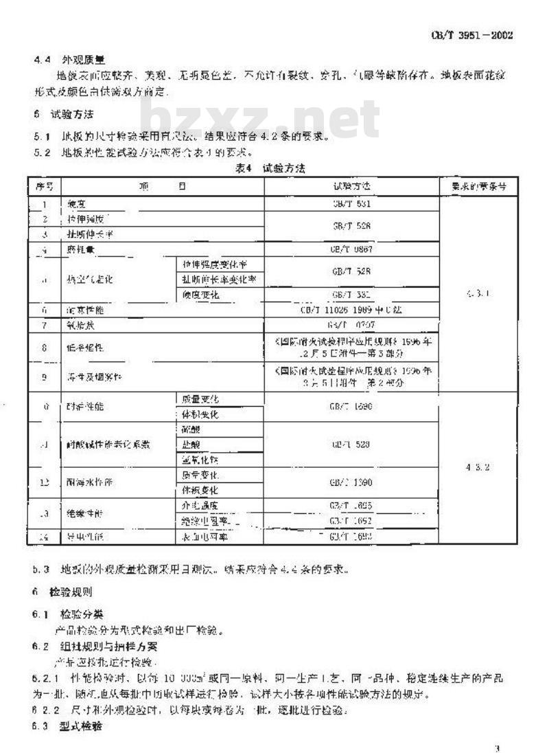 CB/T 3951-2002 船用阻燃橡胶地板