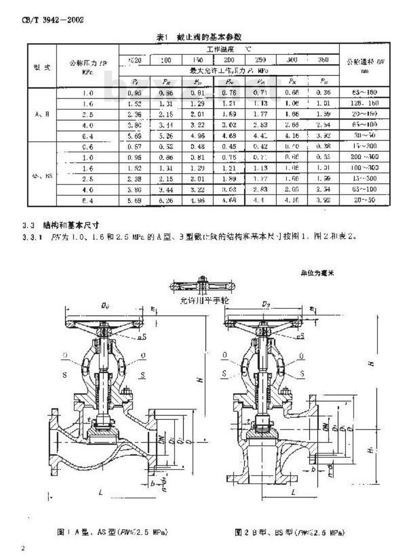 CB/T 3942-2002 法兰不锈钢截止阀