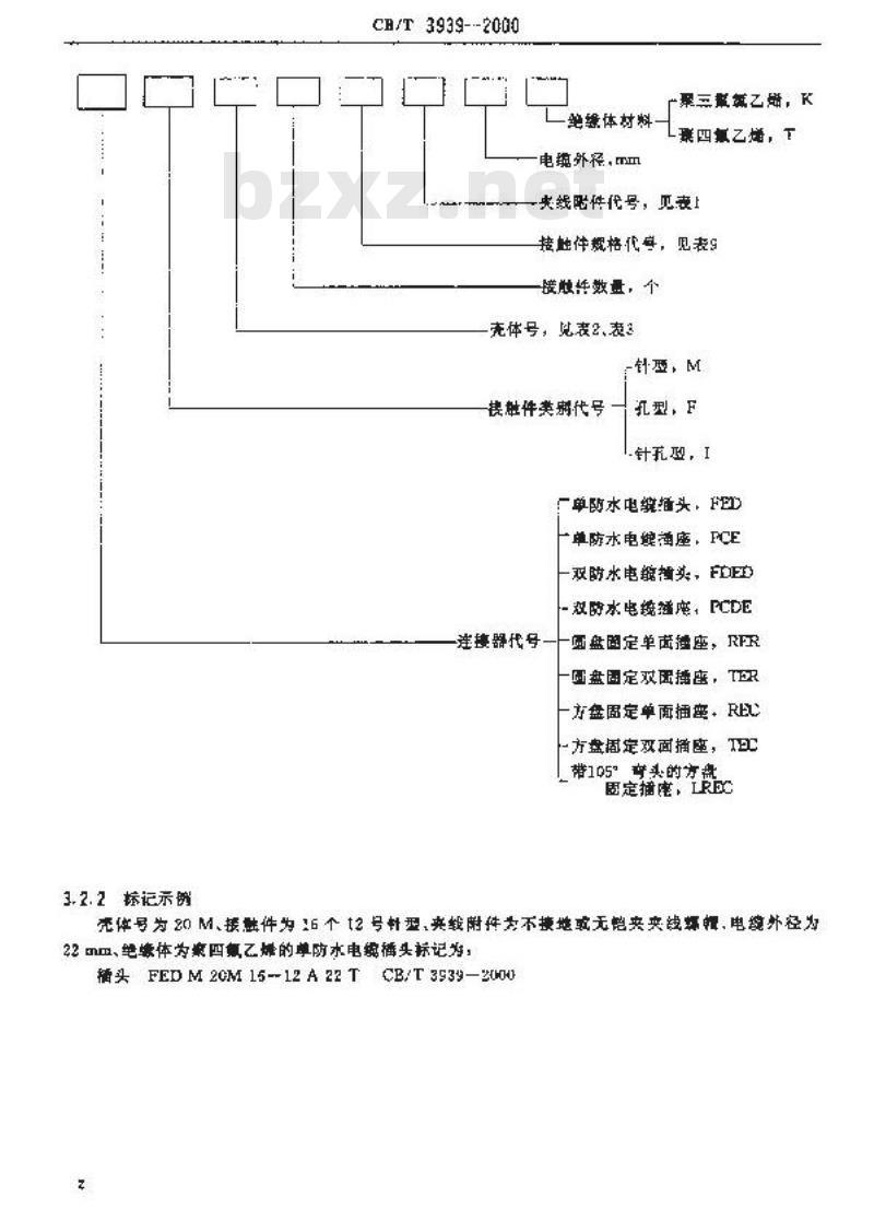 CB/T 3939-2000 水下电连接器