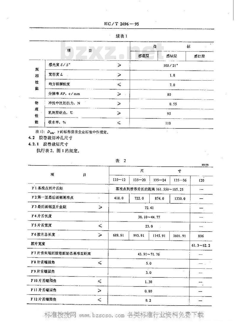 HG/T 2696-1995 ISO 100/21°彩色照相胶卷