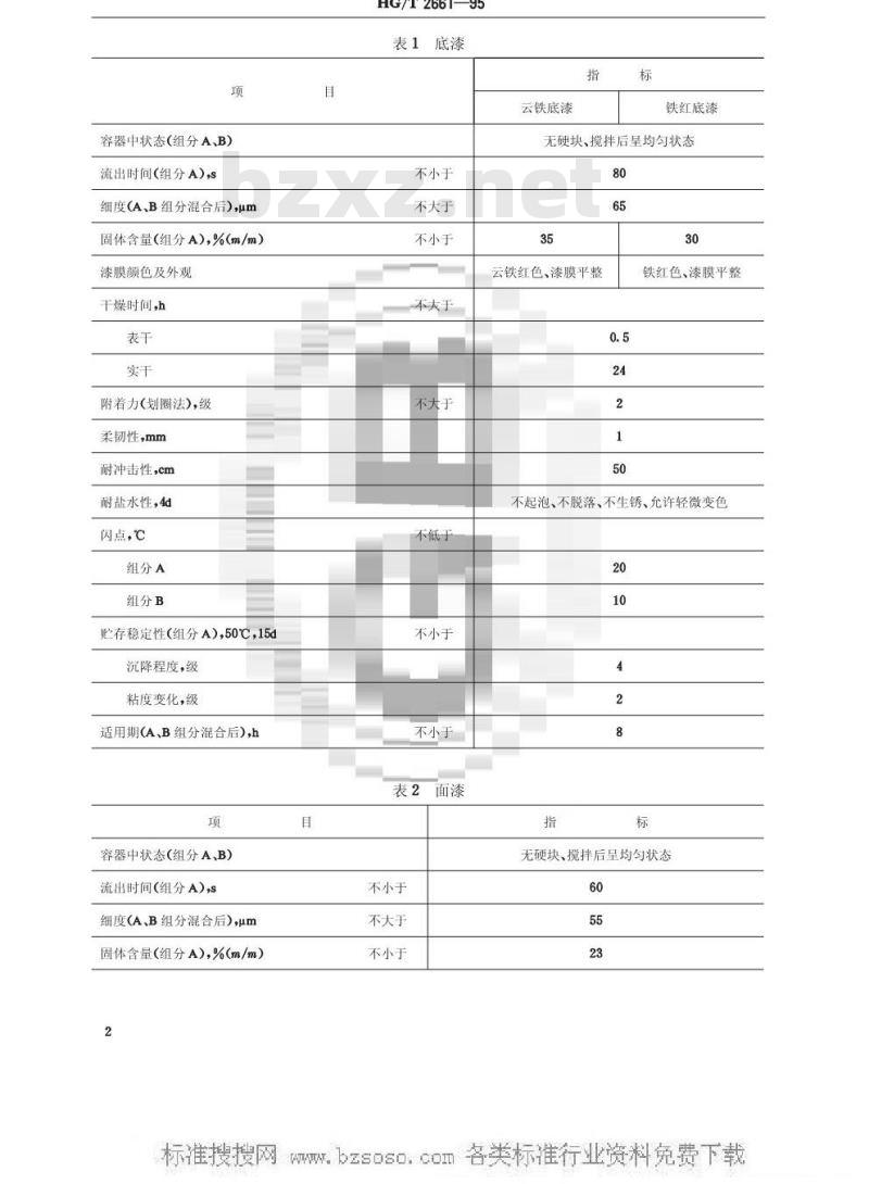 HG/T 2661-1995 氯磺化聚乙烯防腐涂料(双组分)