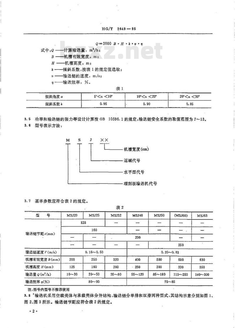 HG/T 2649-1995 返碱埋刮板输送机