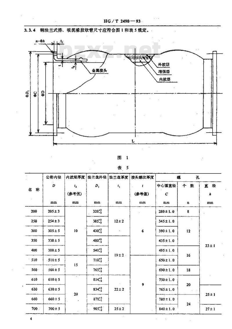 HG/T 2490-1993 排、吸泥橡胶软管