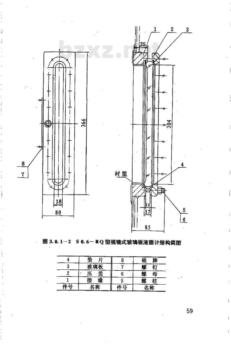 HG 21591.2-1995 视镜式玻璃板液面计(PN0.6)