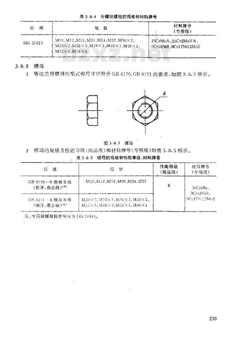 HG 20613-1997 钢制管法兰用紧固件(欧洲体系)