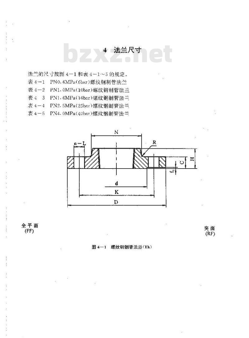 HG 20598-1997 螺纹钢管法兰(欧洲体系)