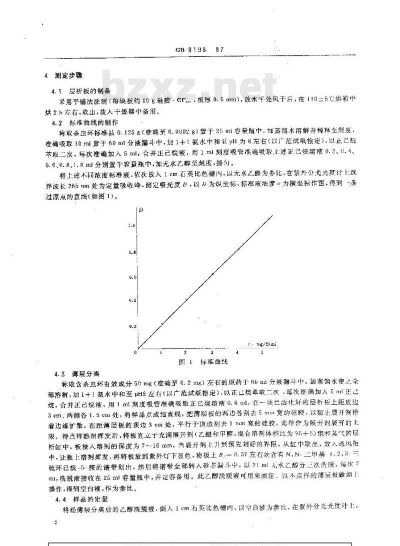 HG 2979-1987 杀虫环原药含量分析方法
