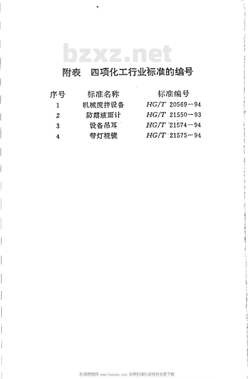 HG/T 21574-1994 化工设备吊耳及工程技术要求
