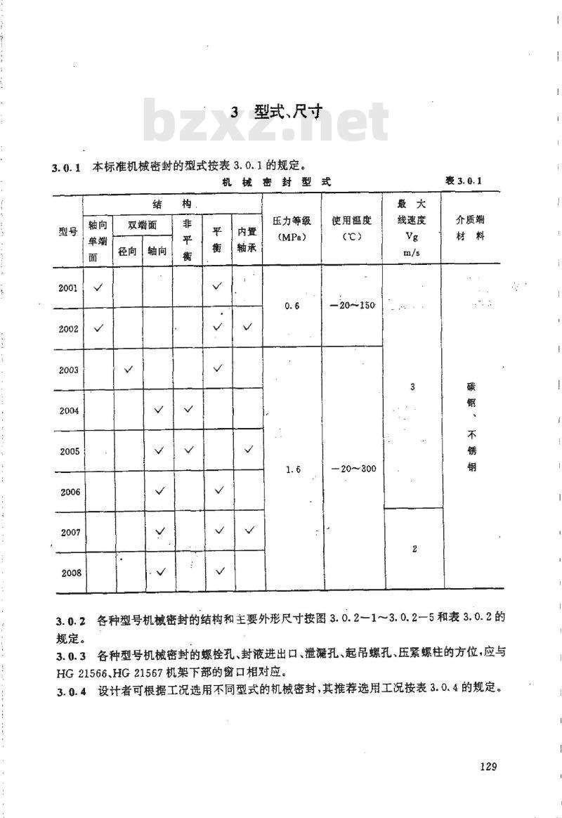 HG/T 21571-1995 搅拌传动装置--机械密封