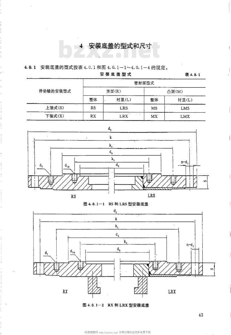 HG/T 21565-1995 搅拌传动装置--安装底盖