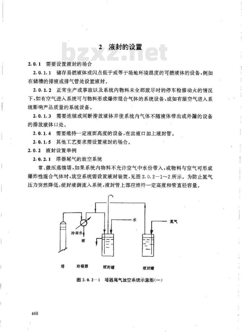 HG/T 20570.17-1995 液封的设置