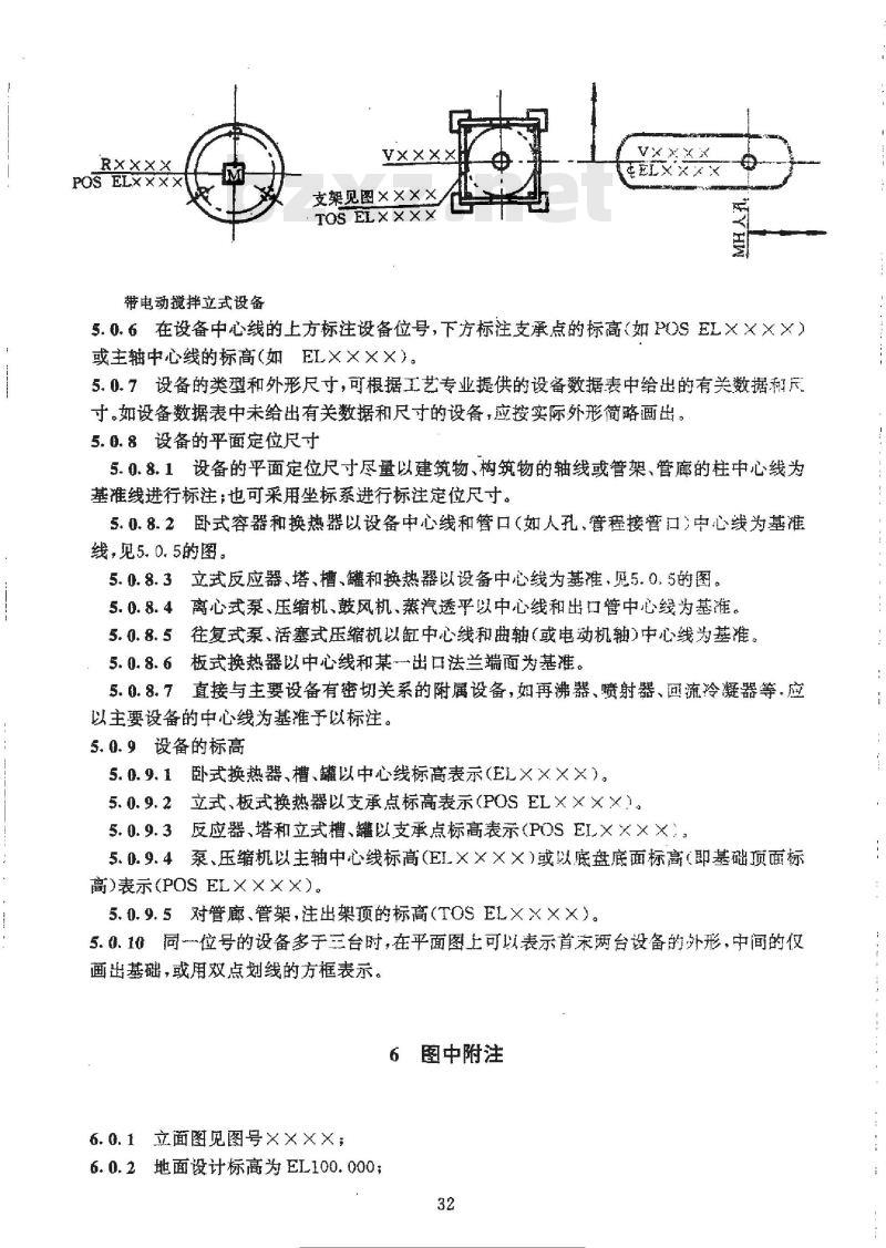 HG/T 20519.7-1992 设备布置图