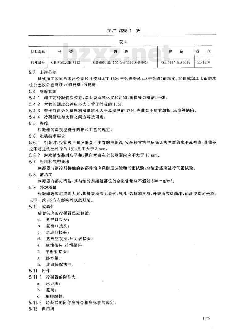 JB/T 7658.1-1995 氨制冷装置用淋水式冷凝器