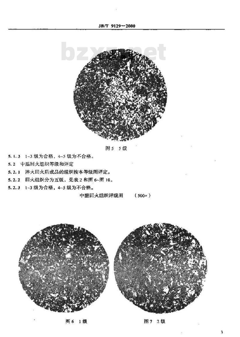 JB/T 9129-2000 60SiMn钢圆柱螺旋弹簧 金相检验