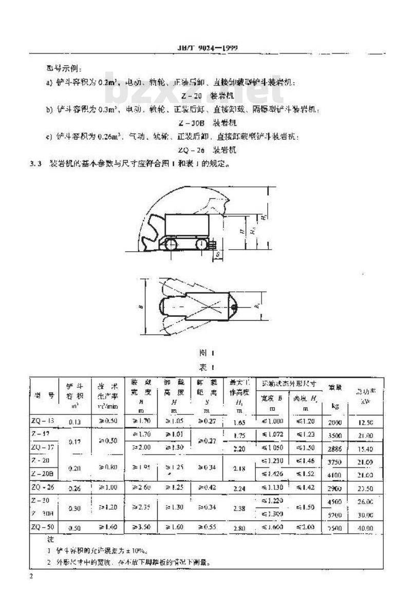 JB/T 9024-1999 铲斗装岩机