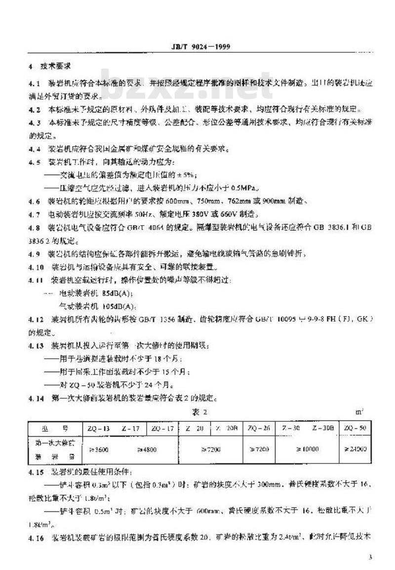 JB/T 9024-1999 铲斗装岩机