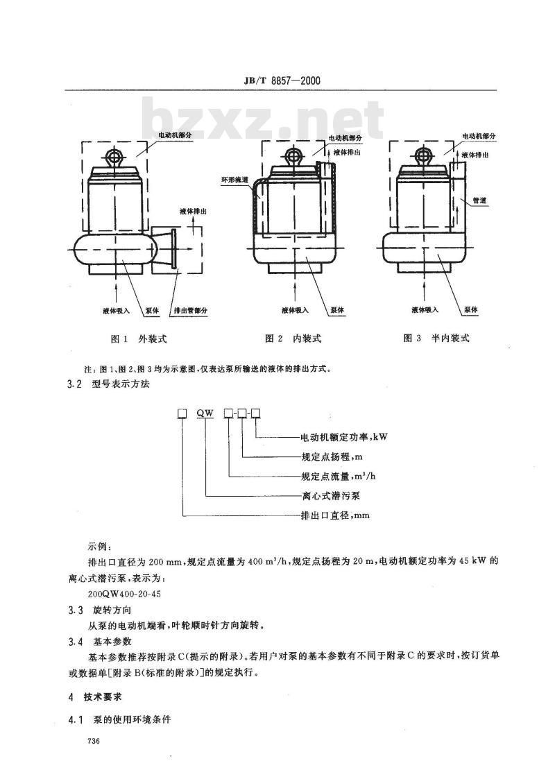 JB/T 8857-2000 离心式潜污泵