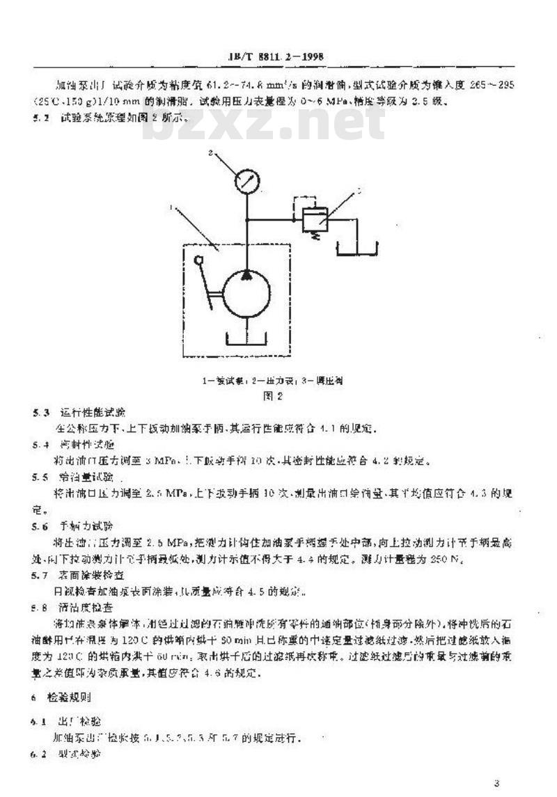 JB/T 8811.2-1998 手动加油泵 2.5MPa
