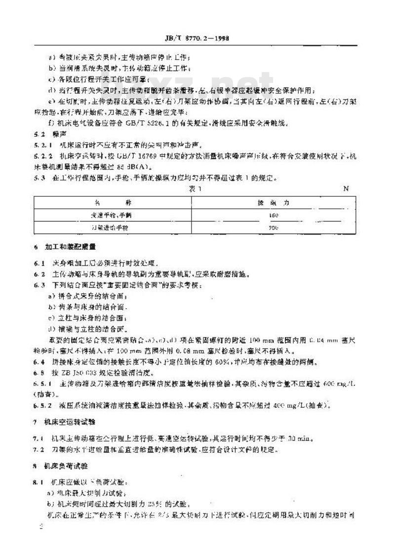JB/T 8770.2-1998 板料边缘刨床 技术条件