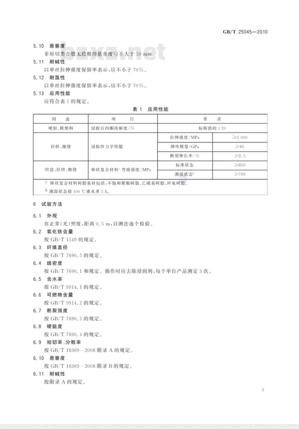 GB/T 25045-2010 玄武岩纤维无捻粗纱