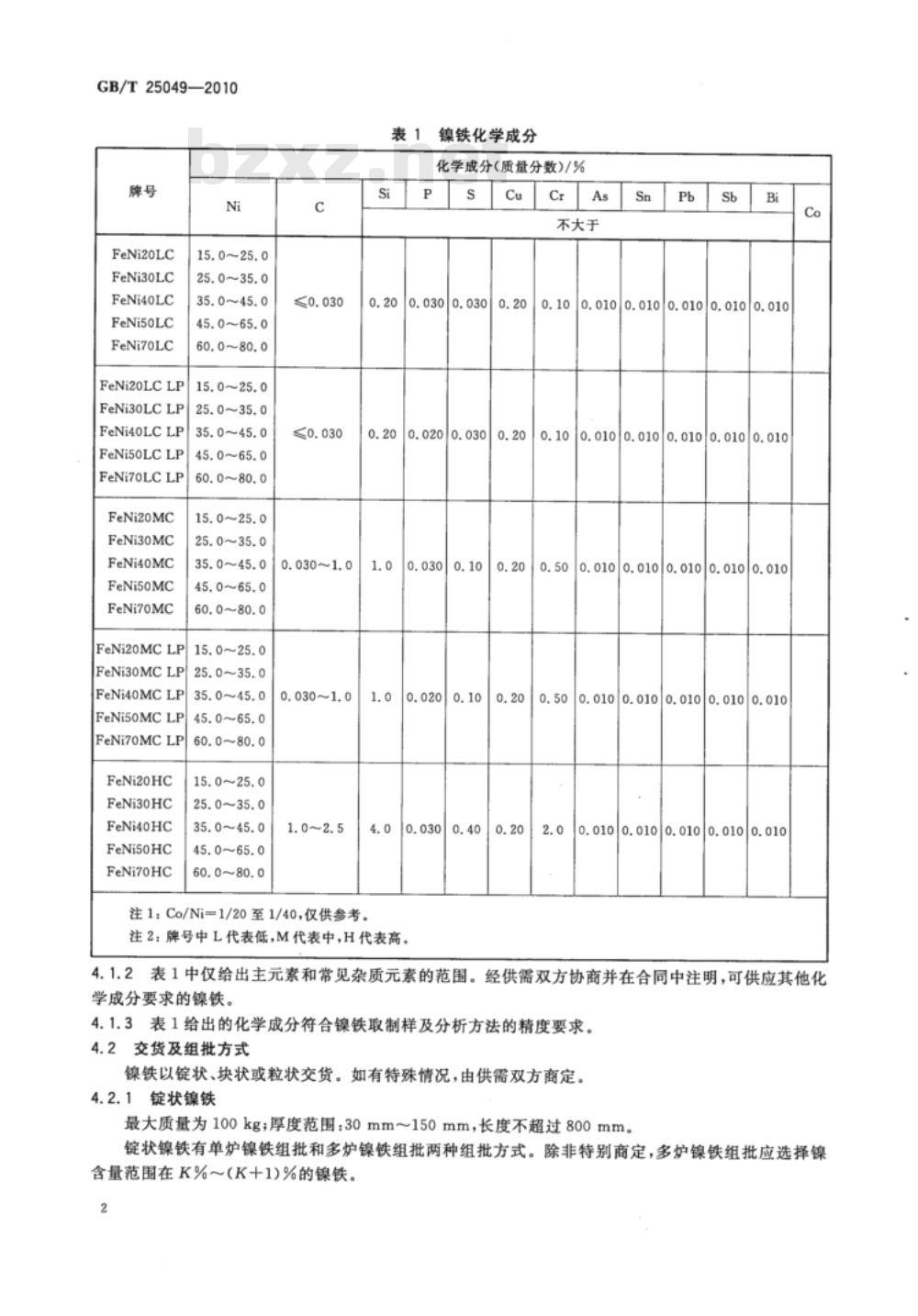 GB/T 25049-2010 镍铁