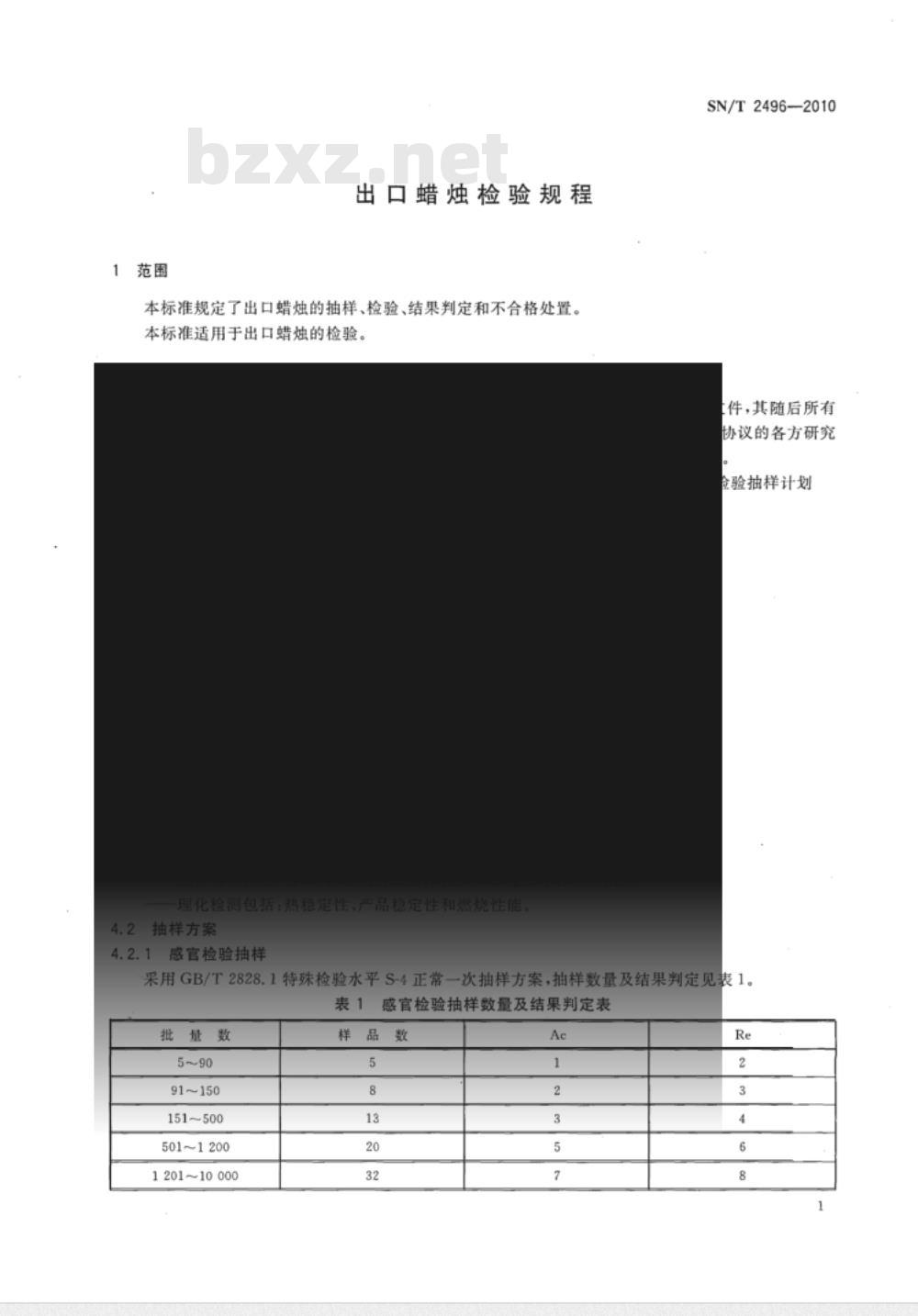 SN/T 2496-2010 出口蜡烛检验规程