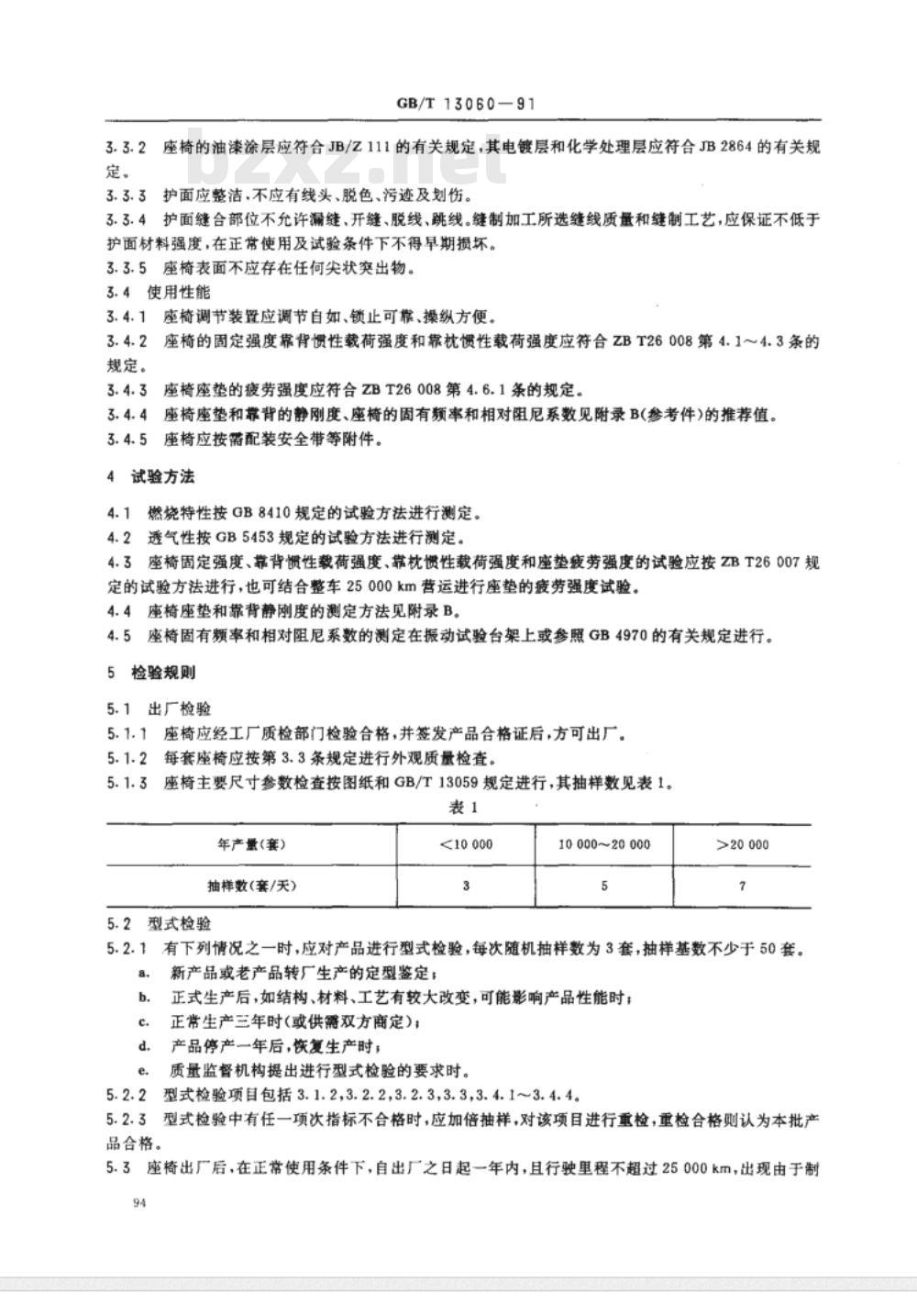 GB/T 13059～13060-1991 客车乘客座椅尺寸规格和技术条件[合订本]