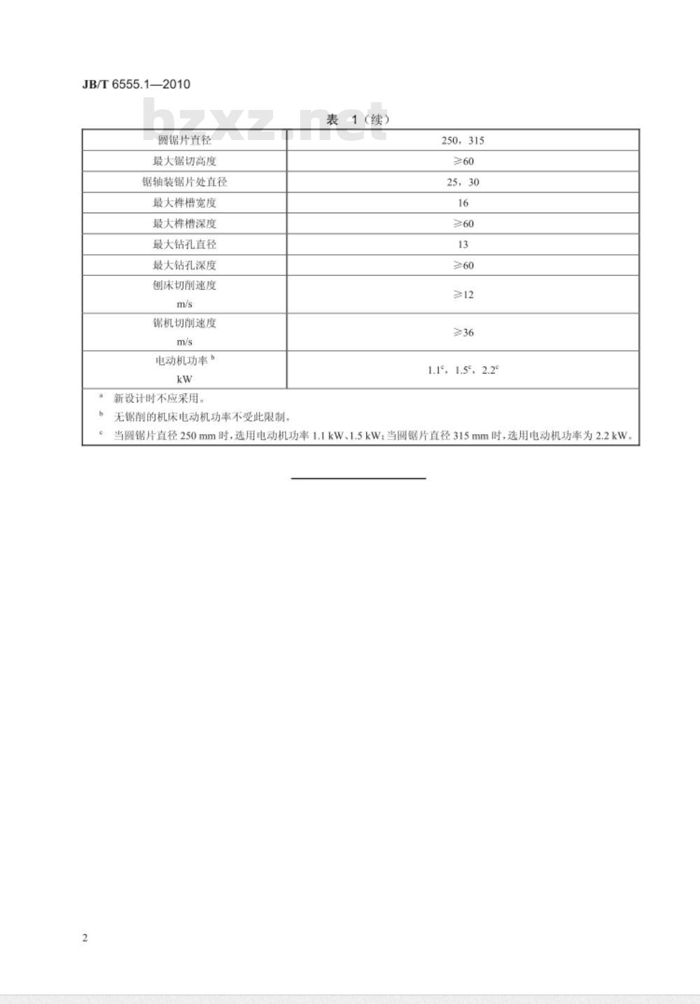 JB/T 6555.1-2010 台式木工多用机床  第1部分：参数