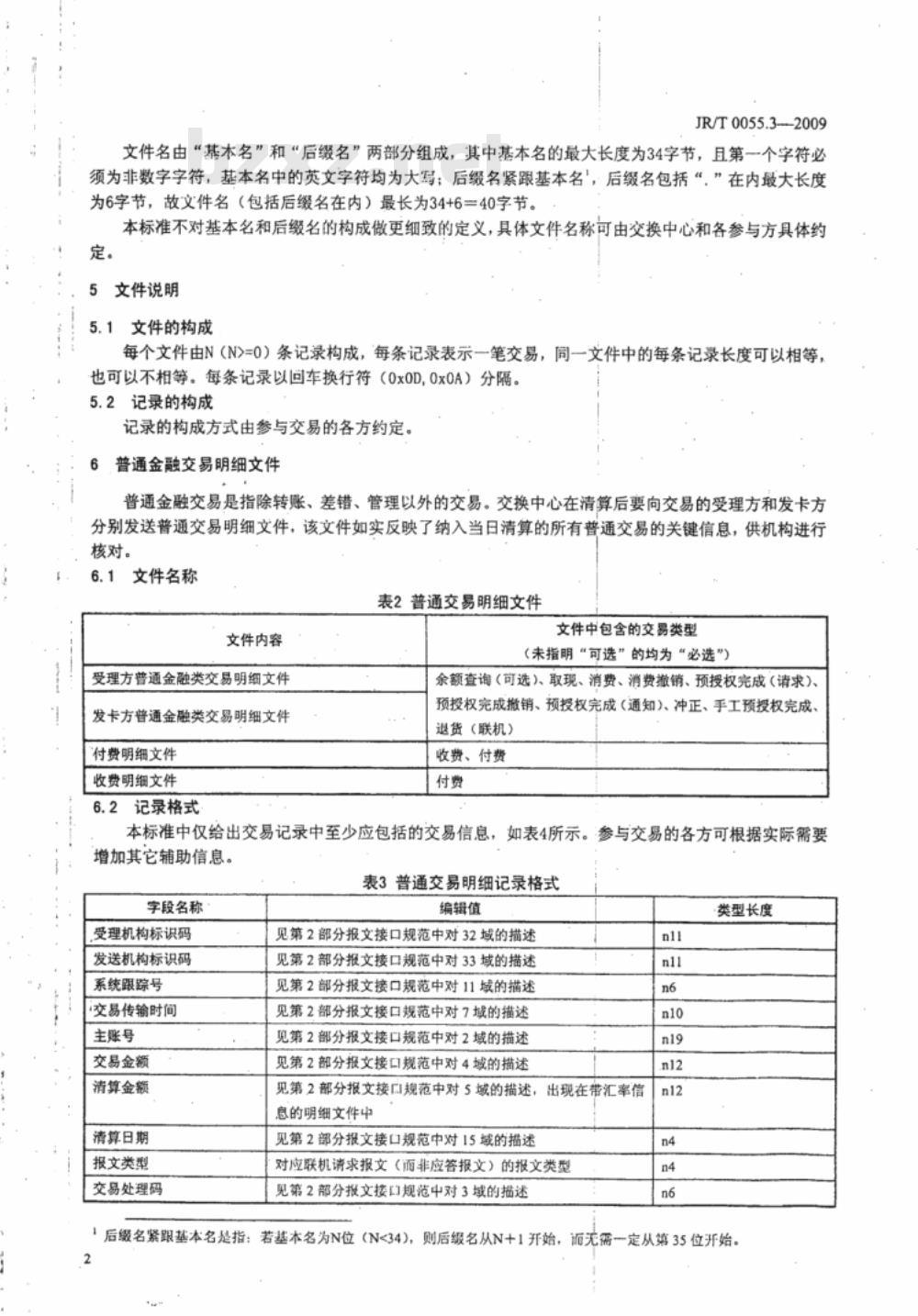 JR/T 0055.3-2009 银行卡联网联合技术规范 第3部分：文件数据格式