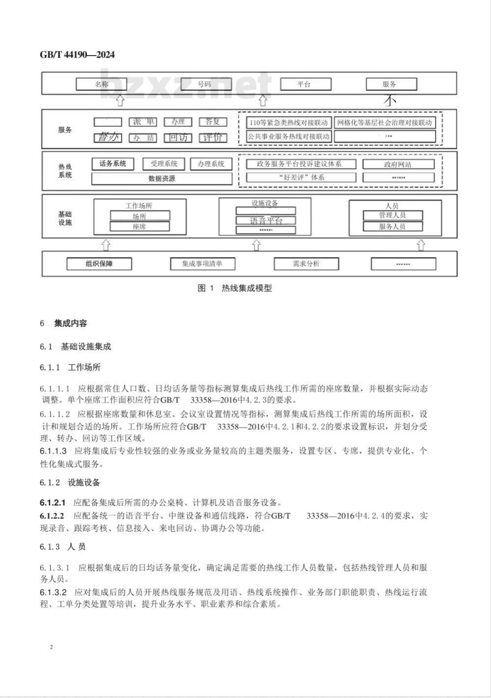 GB/T 44190-2024政务服务便民热线集成规范 