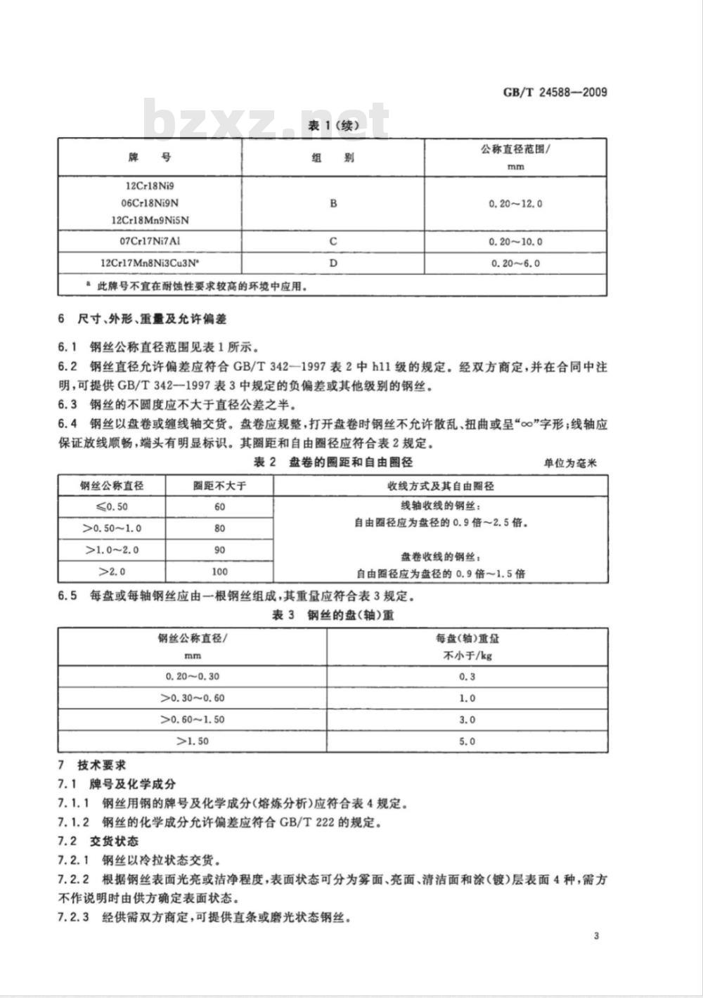 GB/T 24588-2009  不锈弹簧钢丝