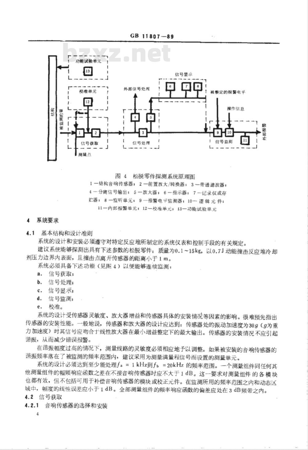 GB/T 11807-1989 探查松脱零件的音响监测系统的特性、设计和运行程序