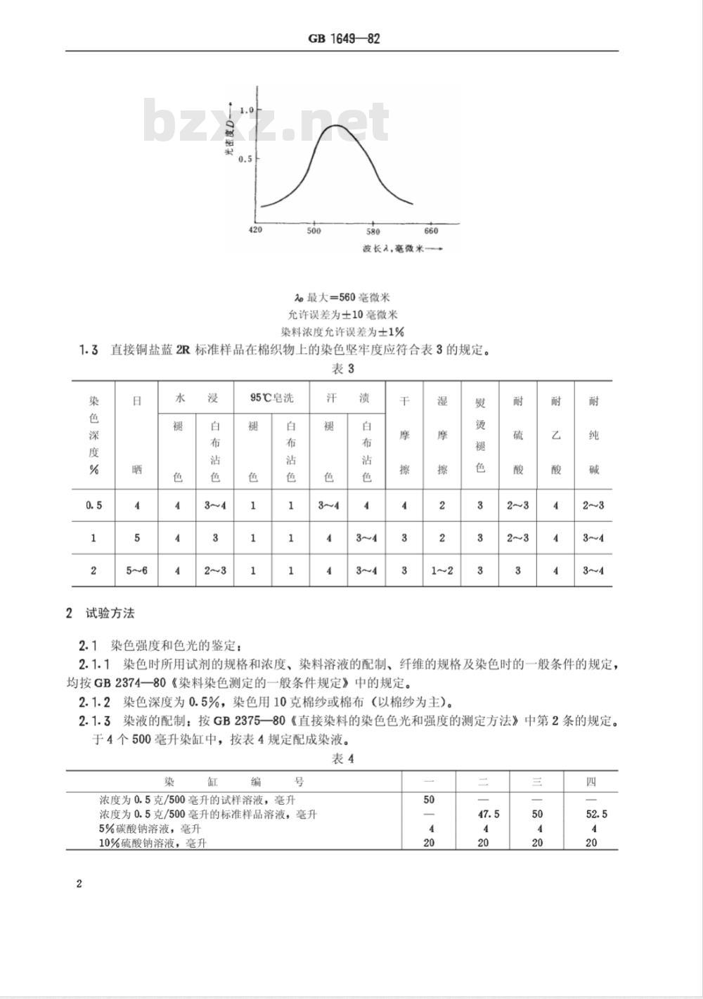HG/T 2992-198297 直接铜盐蓝2R(原GB/T 1649-1982)