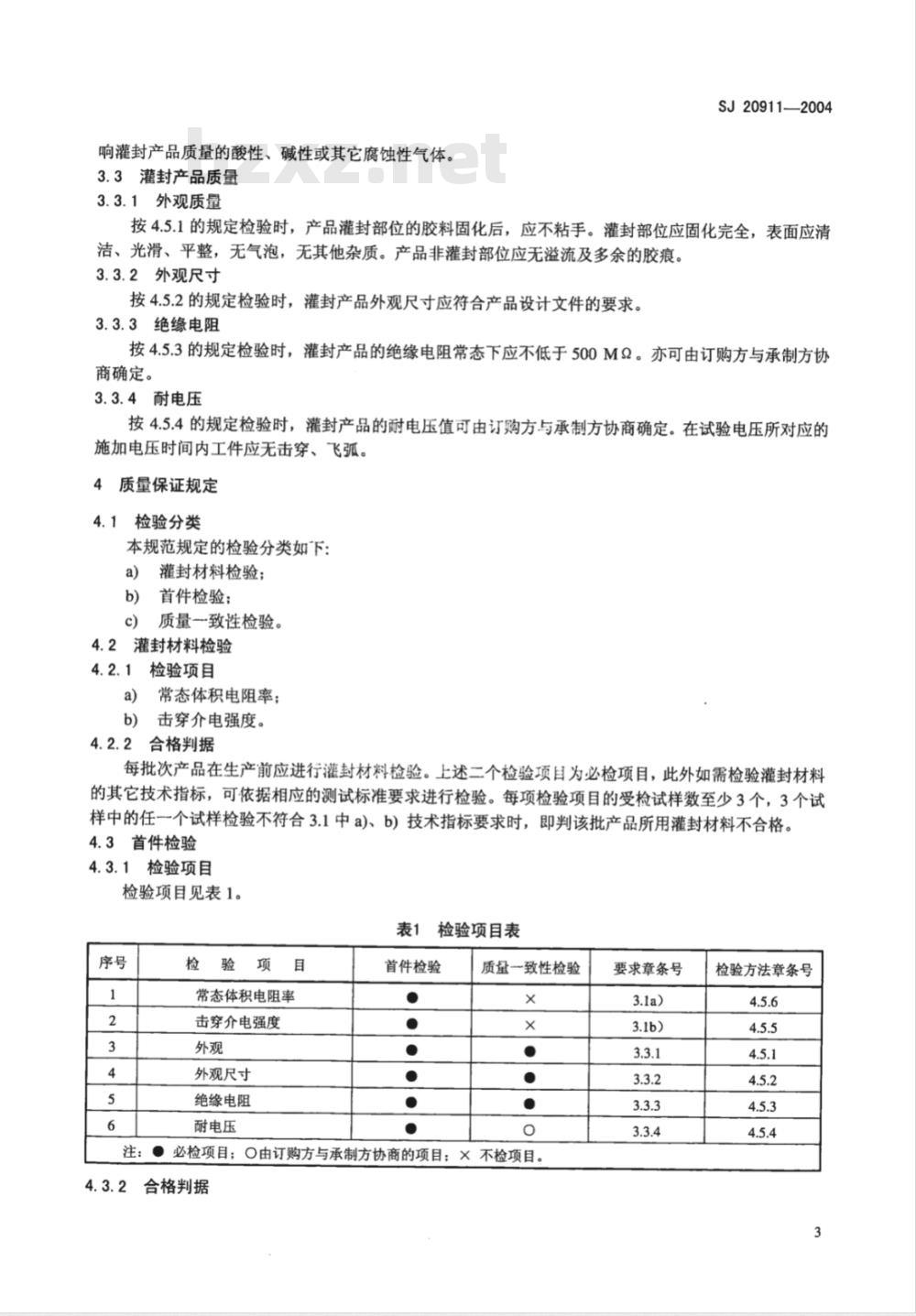 SJ 20911-2004 107硅橡胶灌封工艺规范