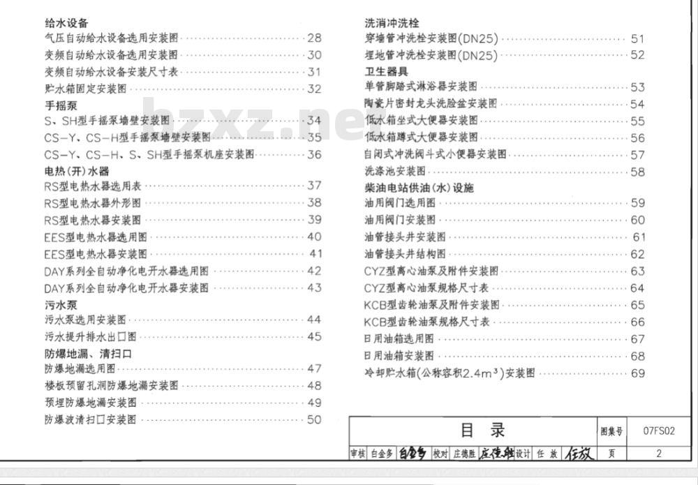 07FS02 防空地下室给排水设施安装