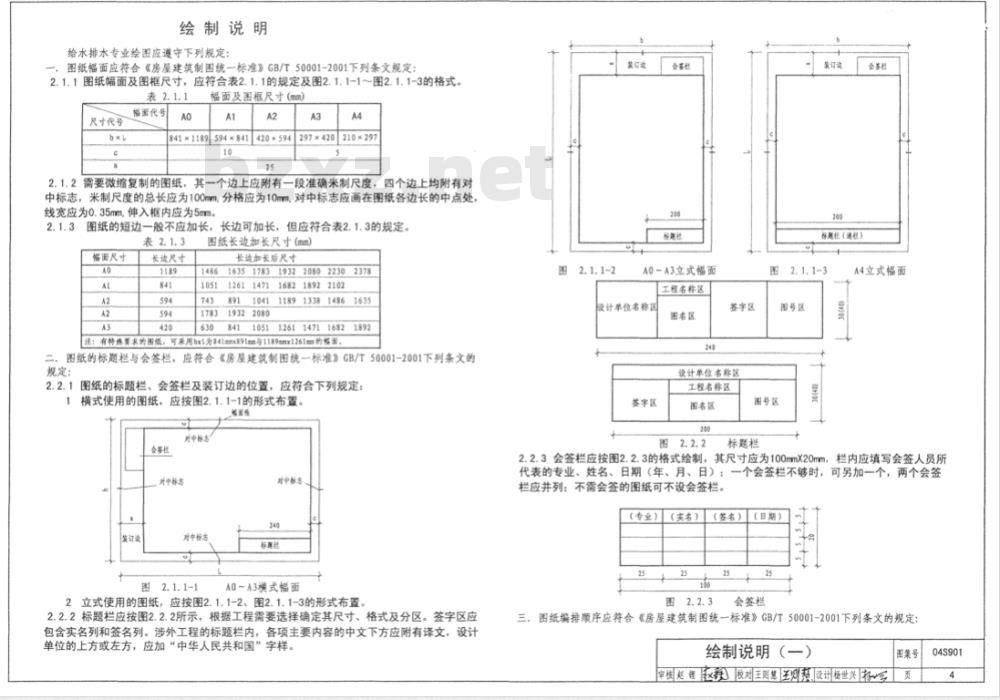 04S901 民用建筑工程给水排水施工图设计深度图样（含光盘）