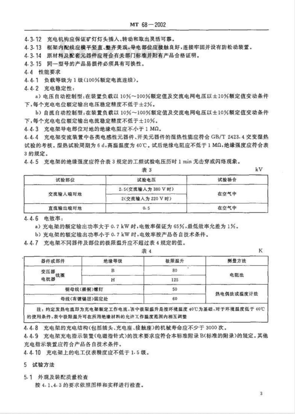 MT 68-2002 矿灯充电架