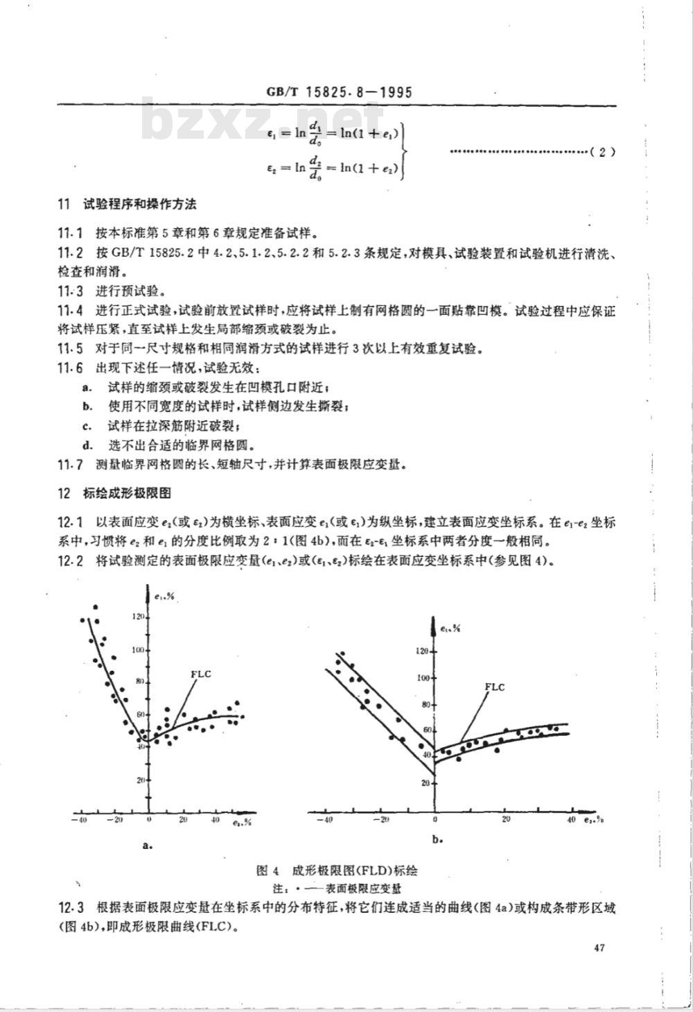 GB/T 15825.8-1995 金属薄板成形性能与试验方法 成形极限图(FLD)试验
