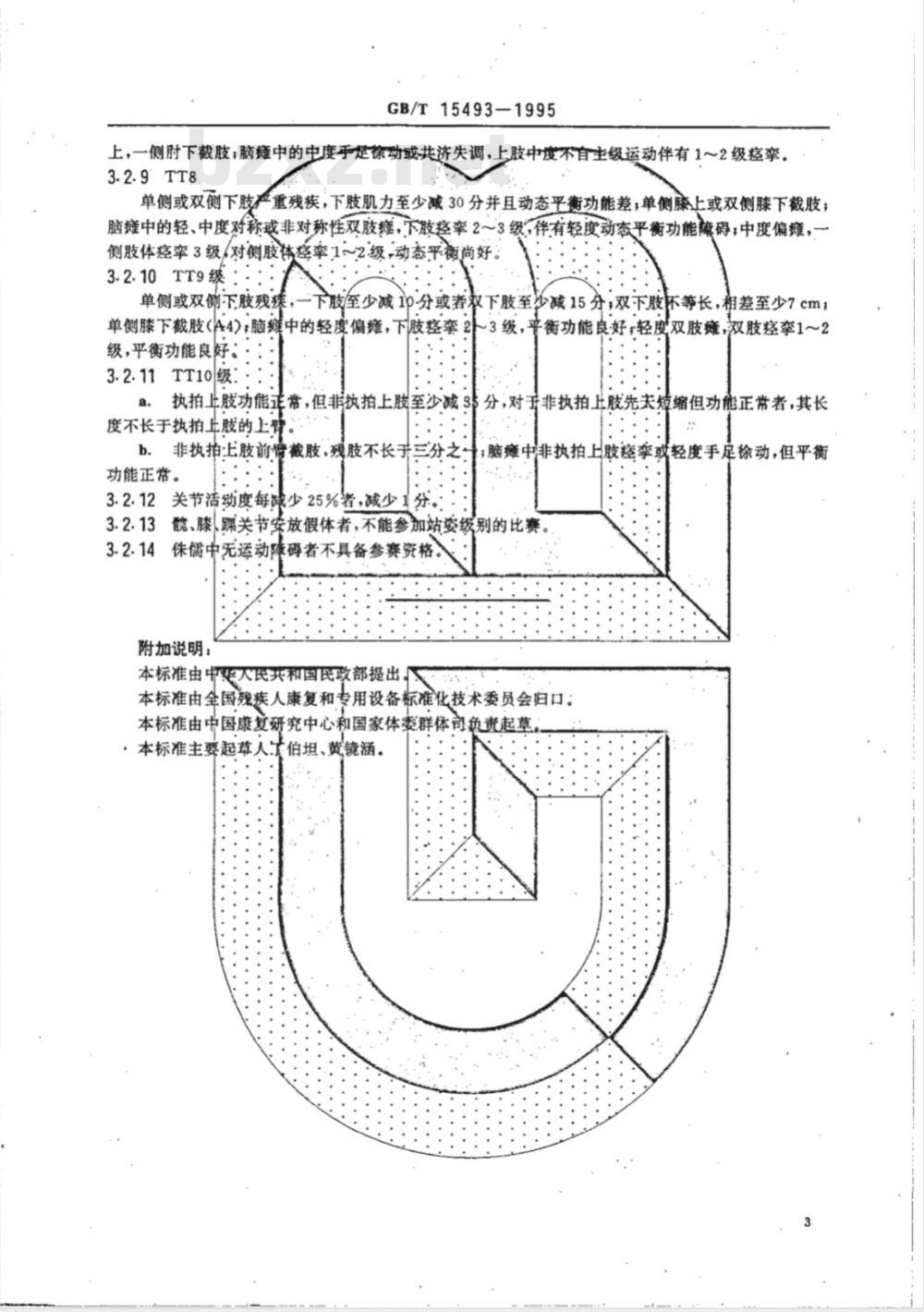 GB/T 15493-1995 残废人射击和乒乓球运动员功能分级