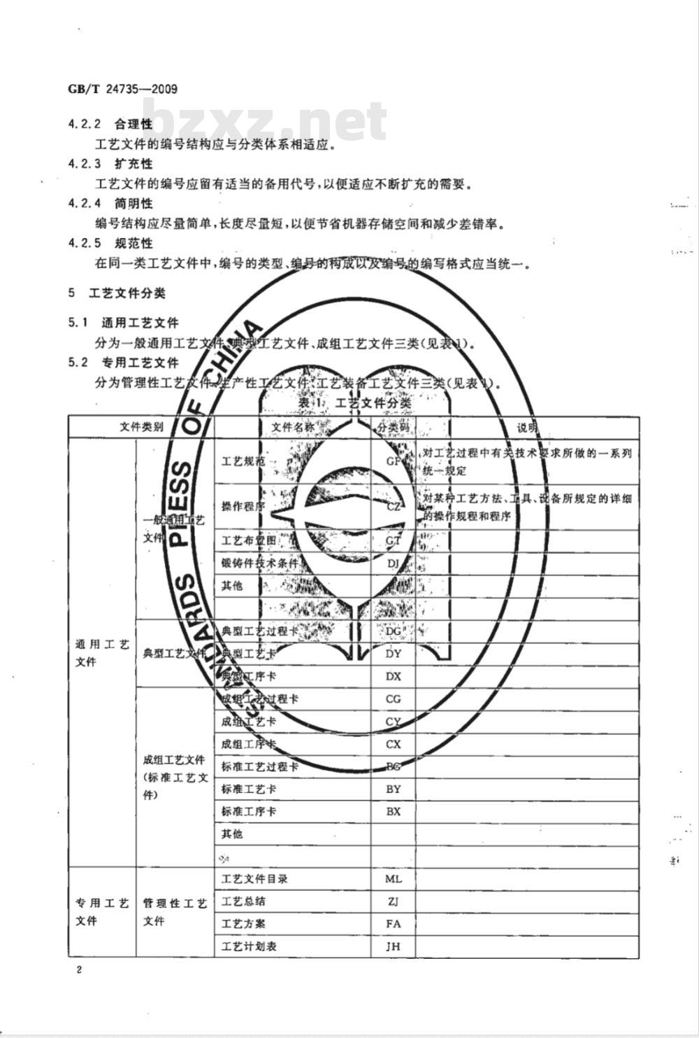 GB/T 24735-2009  机械制造工艺文件编号方法