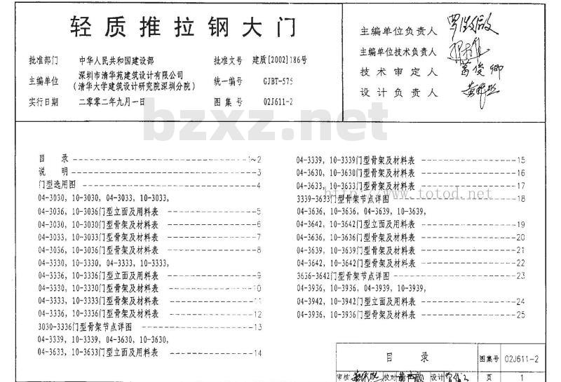 02J611-2 轻质推拉钢大门