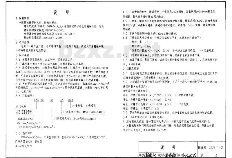 02J611-2 轻质推拉钢大门