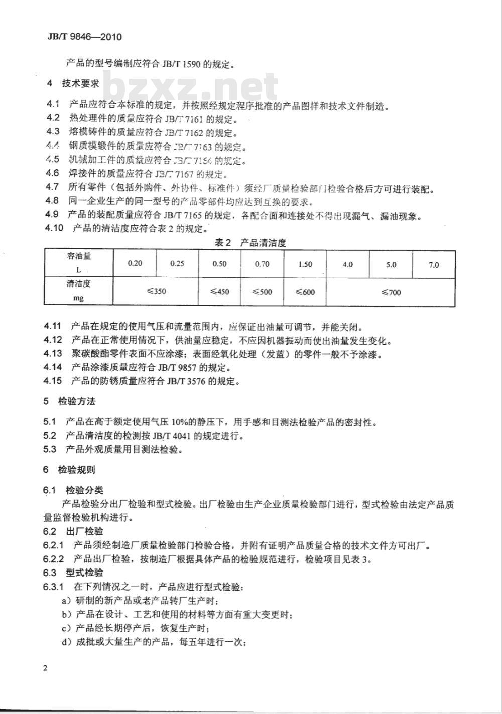 JB/T 9846-2010 气动凿岩机用注油器