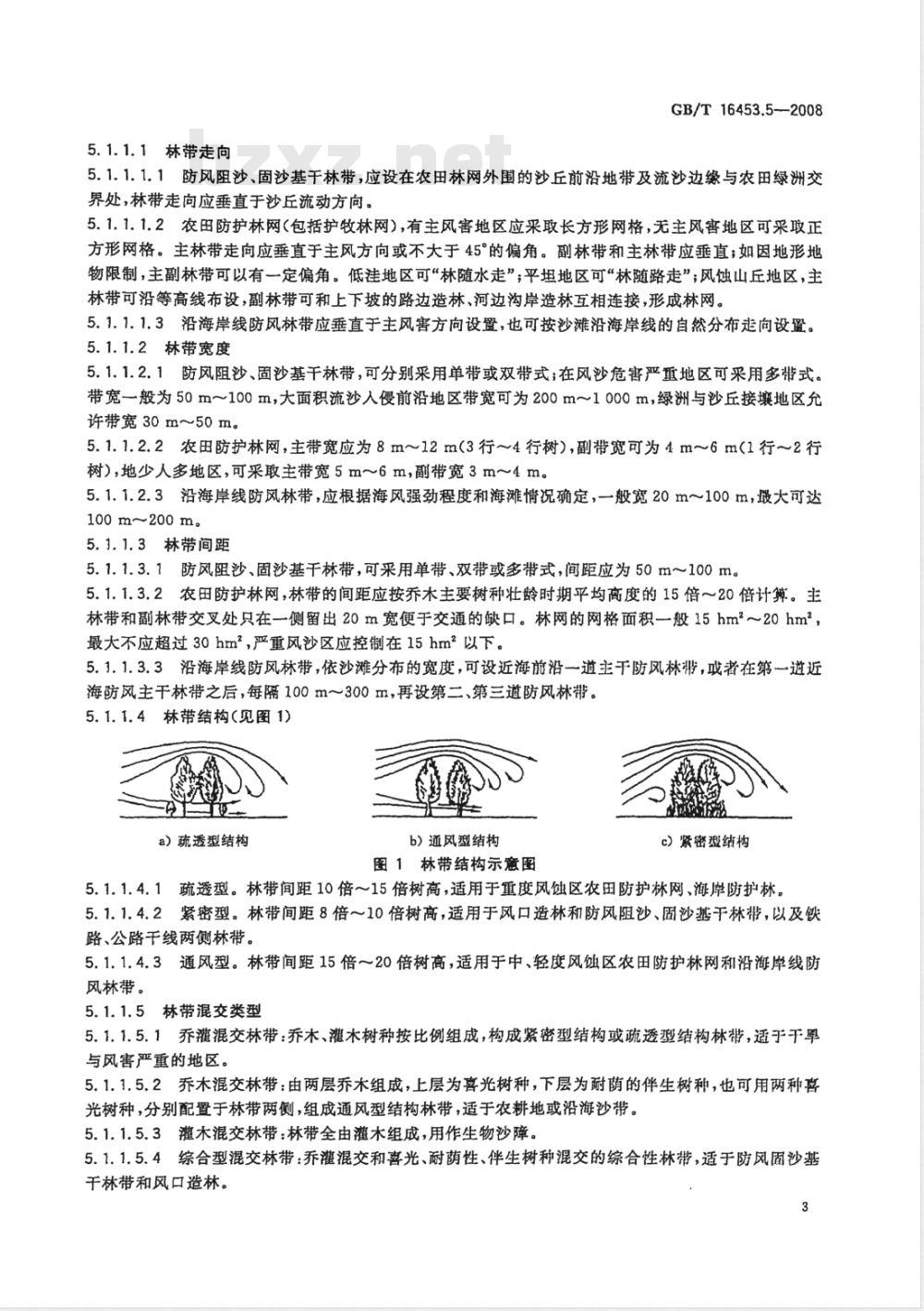 GB/T 16453.5-2008 水土保持综合治理 技术规范 风沙治理技术