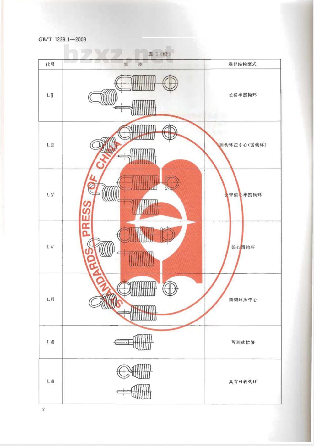 GB/T 1239.1-2009  冷卷圆柱螺旋弹簧技术条件 第1部分：拉伸弹簧