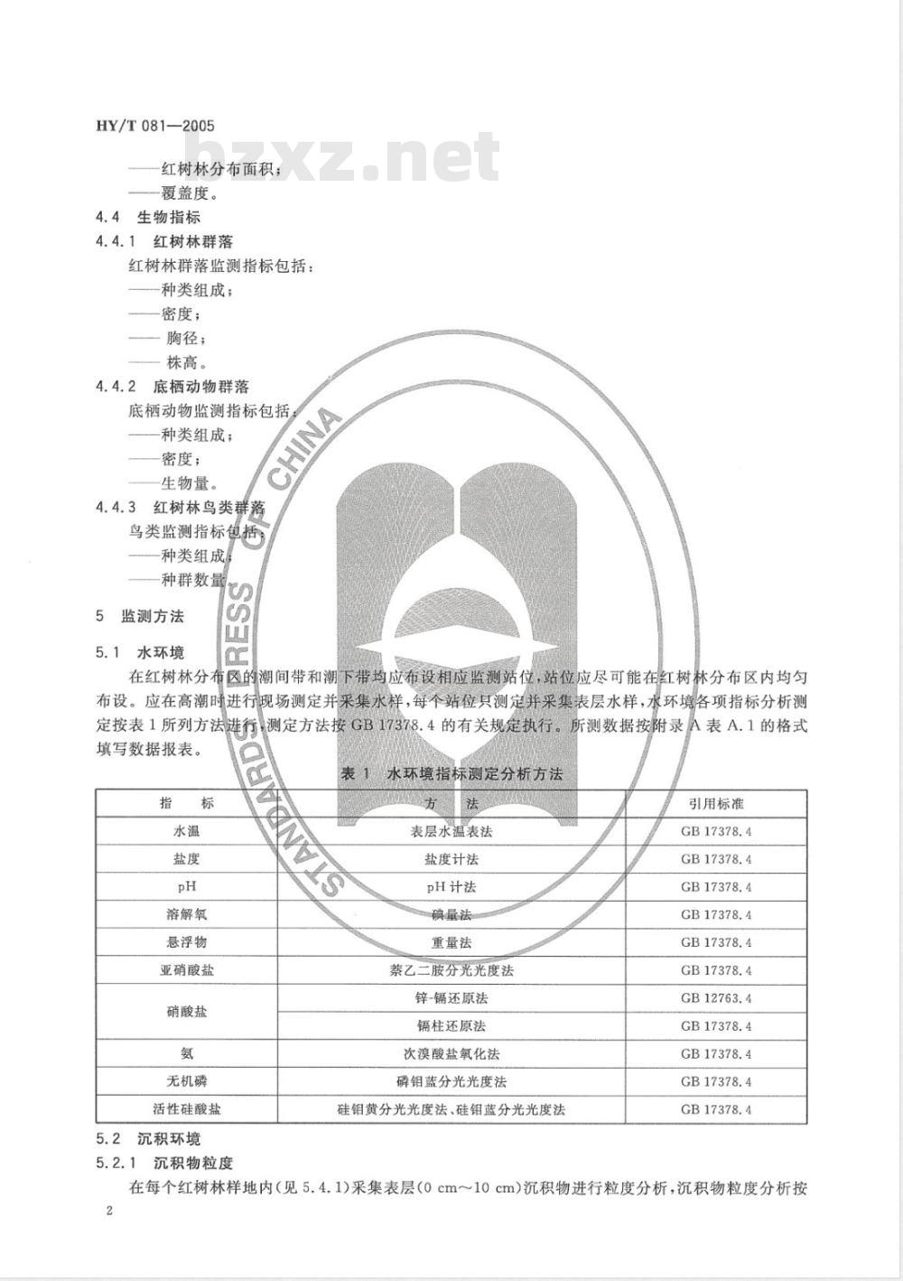 HY/T 081-2005 红树林生态监测技术规程(报批稿)