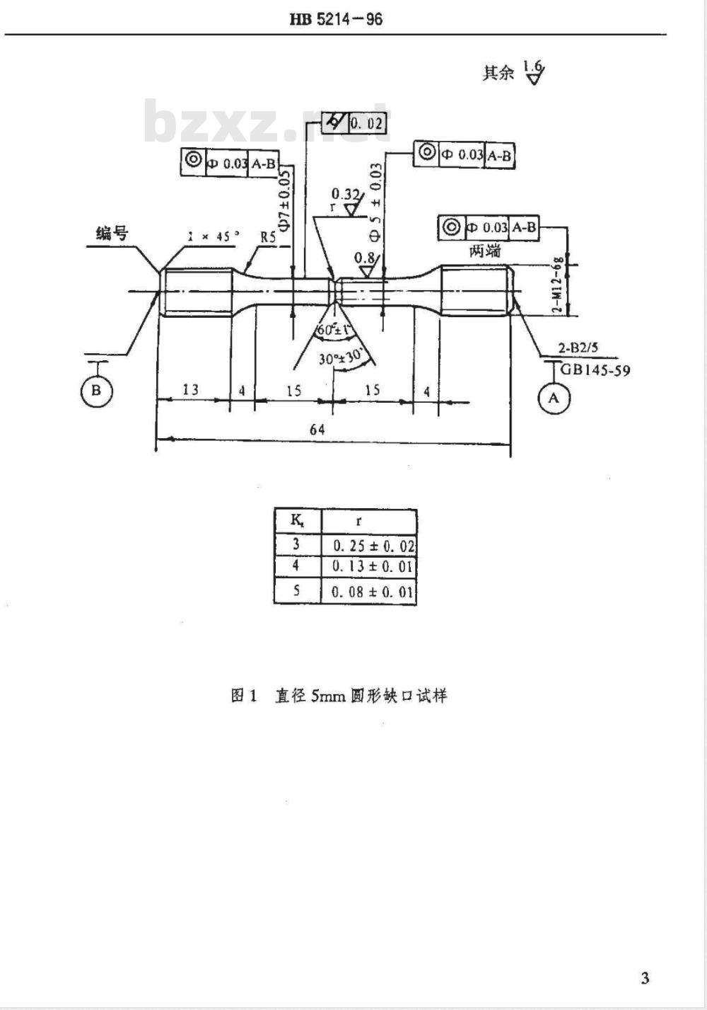 HB 5214-1996 金属室温缺口拉伸试验方法
