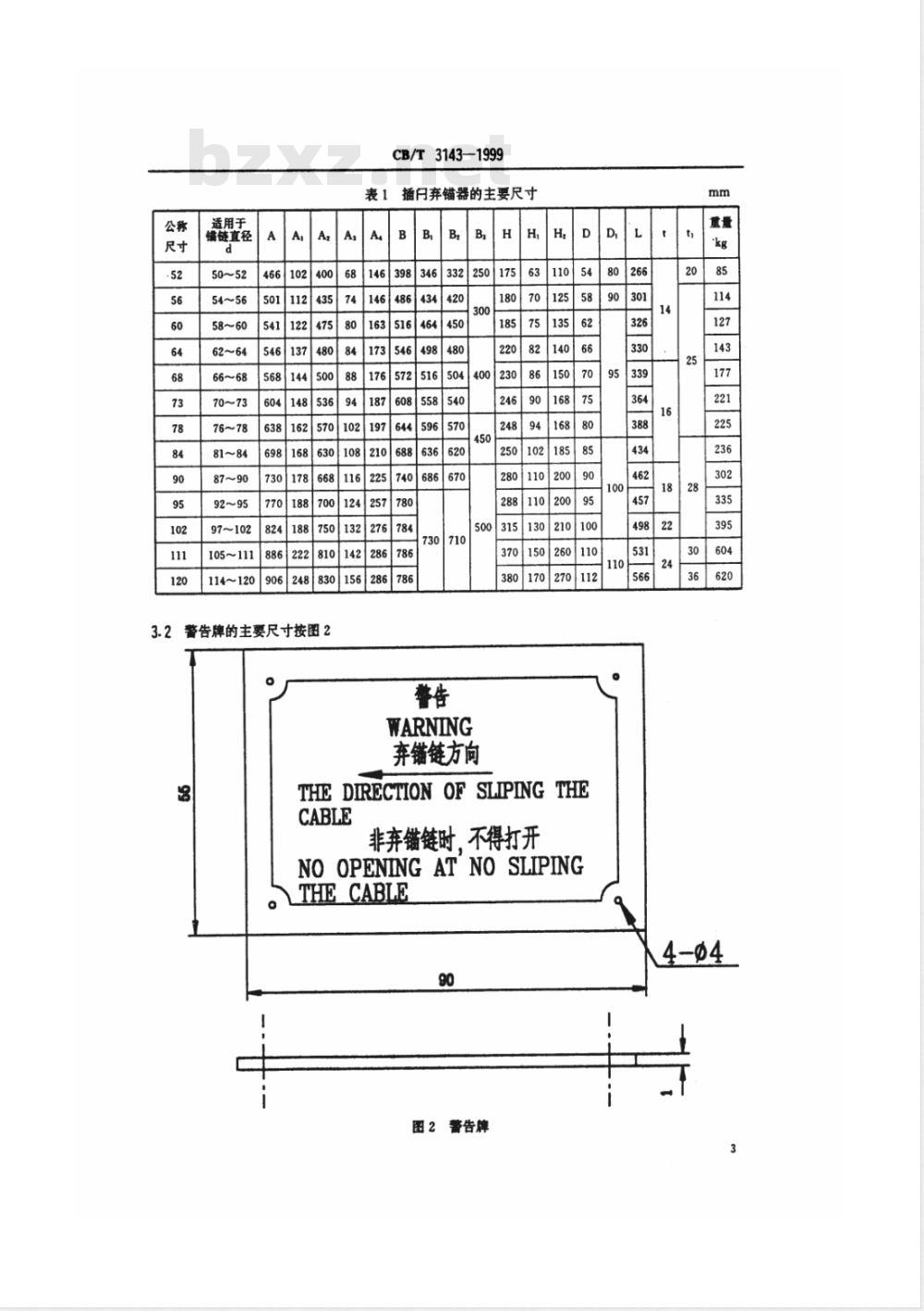 CB/T 3143-1999 插闩弃锚器