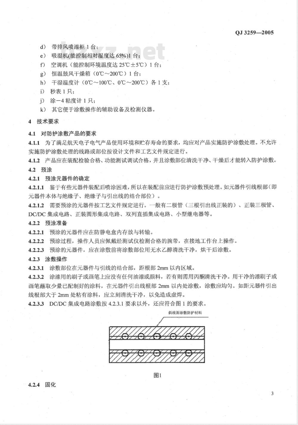 QJ 3259-2005 电子装联标准汇编 S01-3聚氨酯清漆防护喷涂工艺细则
